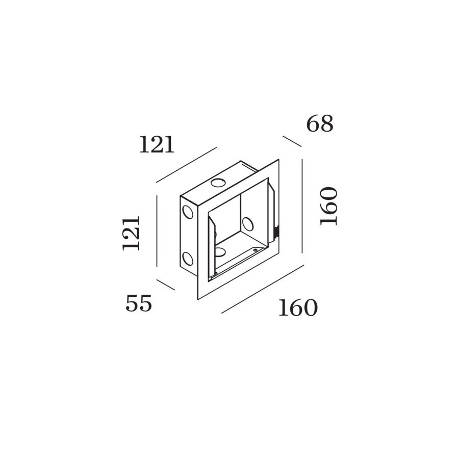 Plasterkit Recessed Housing for ORIS 1.3 Wever Ducr